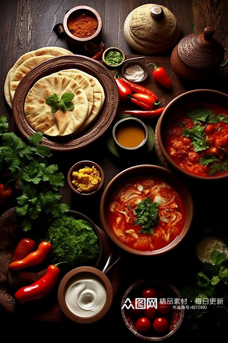 AI数字艺术韩式石锅拌饭 食物美食摄影图片素材