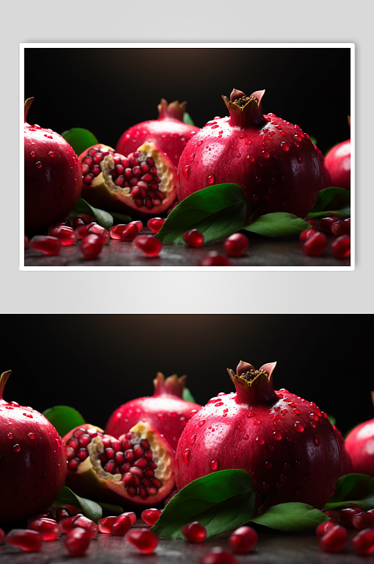 AI数字艺术原创石榴水果果汁图片-众图网