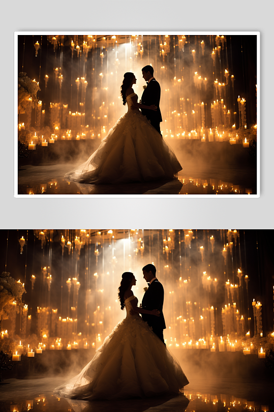 AI数字艺术中式宴会厅婚礼活动现场摄影图-众图网