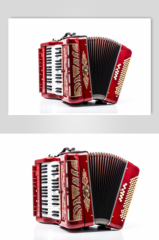 AI数字艺术简约手风琴乐器摄影图片-众图网