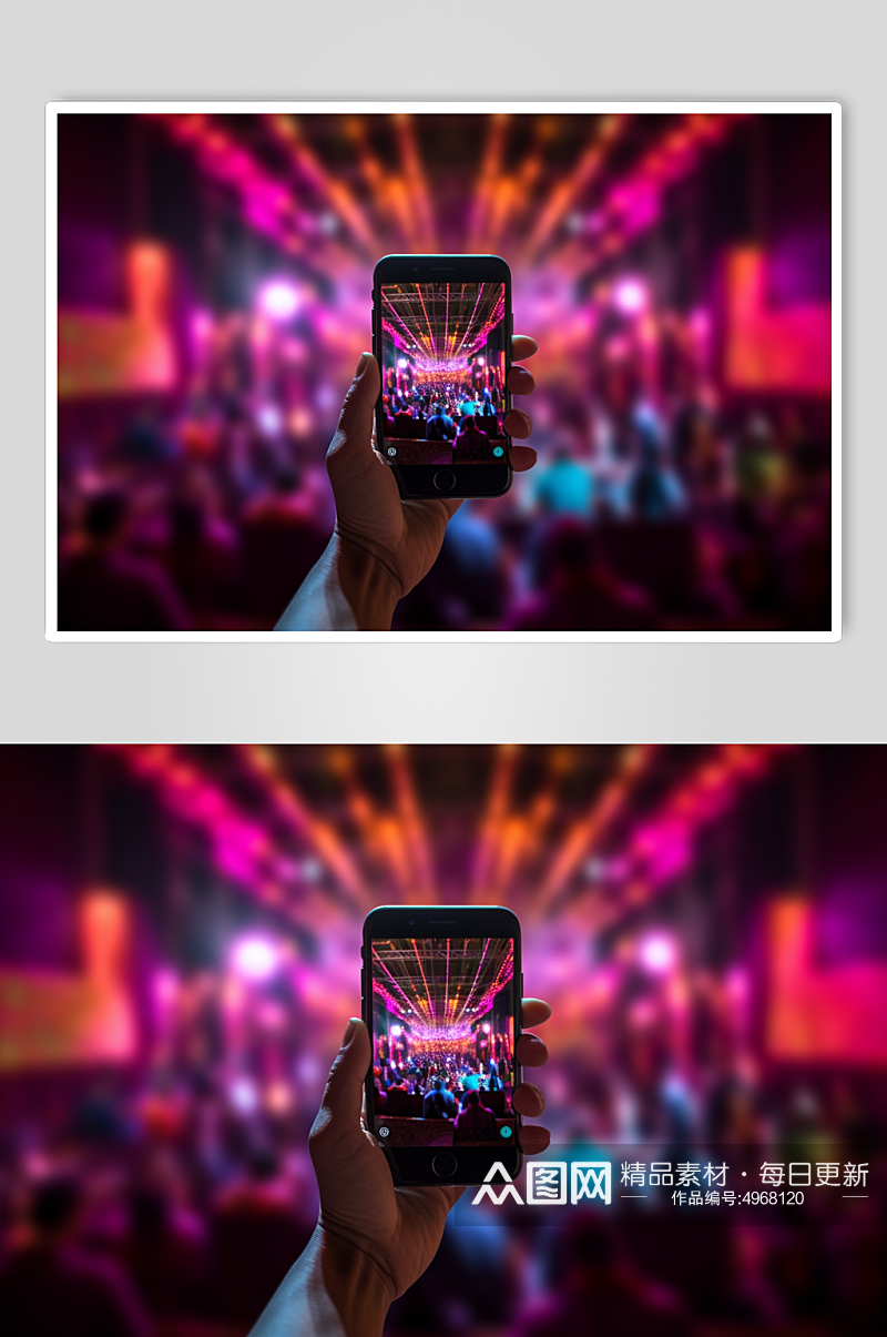 AI数字艺术高清手持手机相机拍摄舞台样机素材