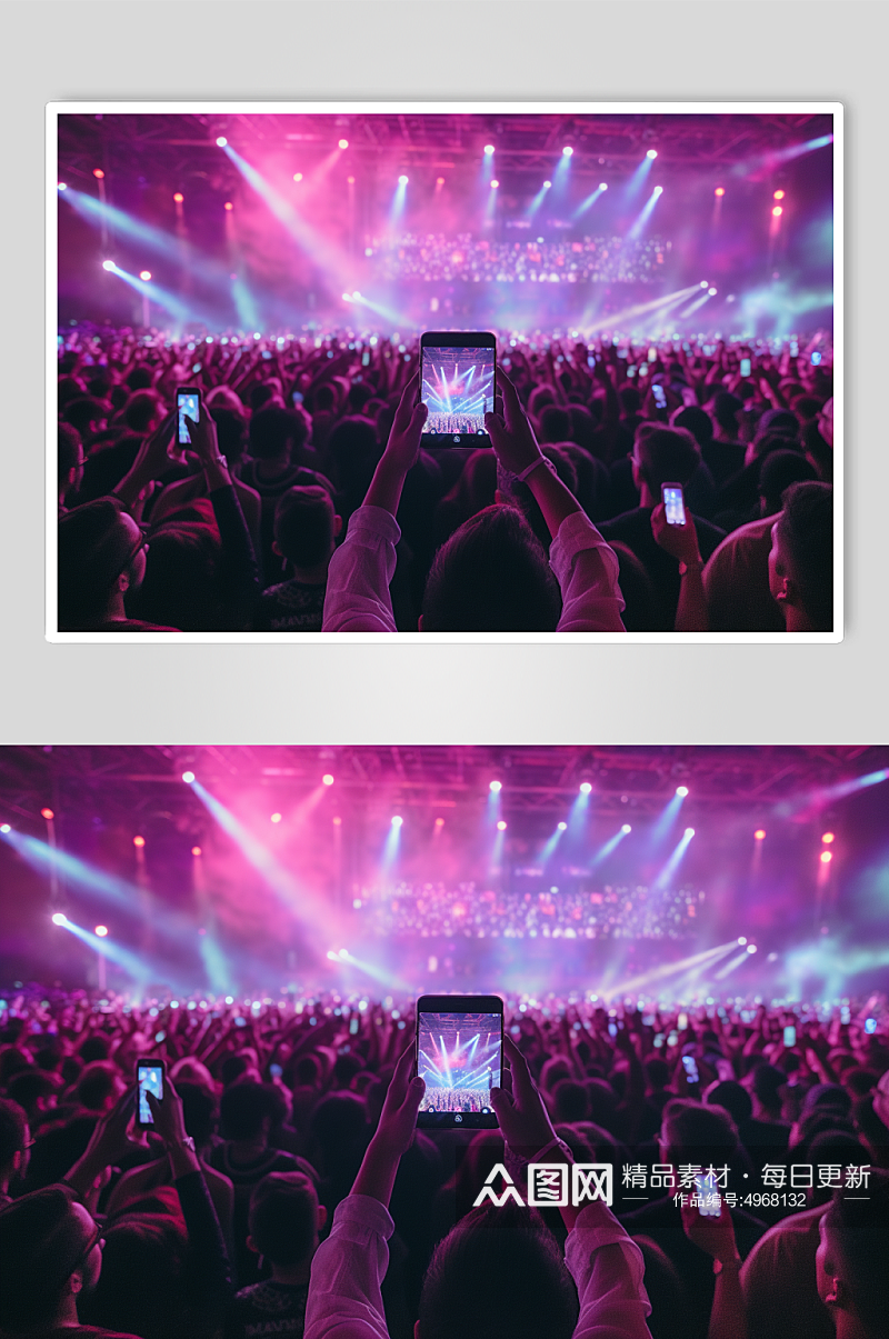 AI数字艺术清晰手持手机相机拍摄舞台样机素材