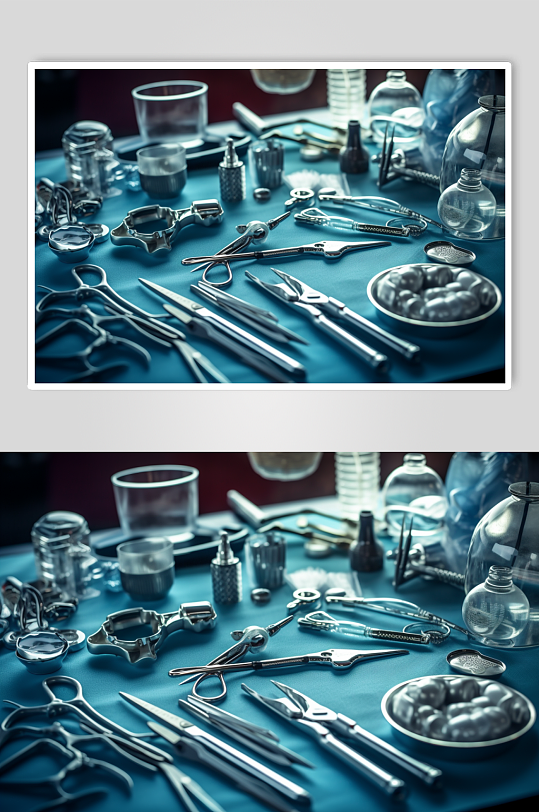 AI数字艺术清晰手术器械医疗仪器摄影图片