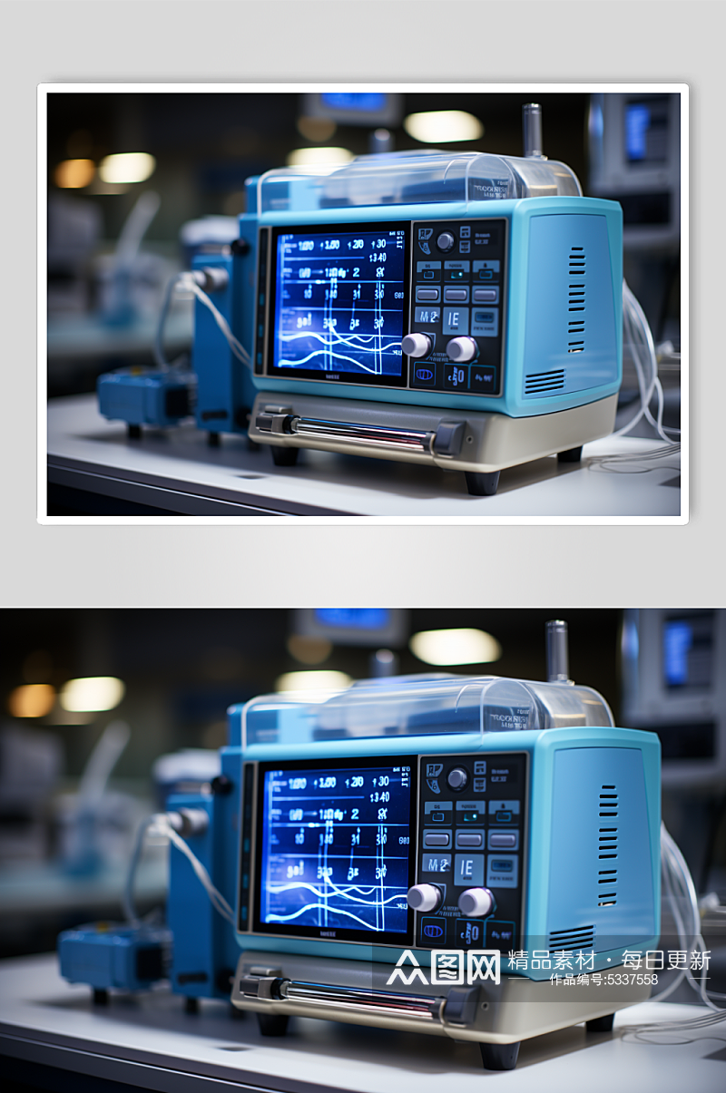 AI数字艺术手术室医院场景摄影图素材