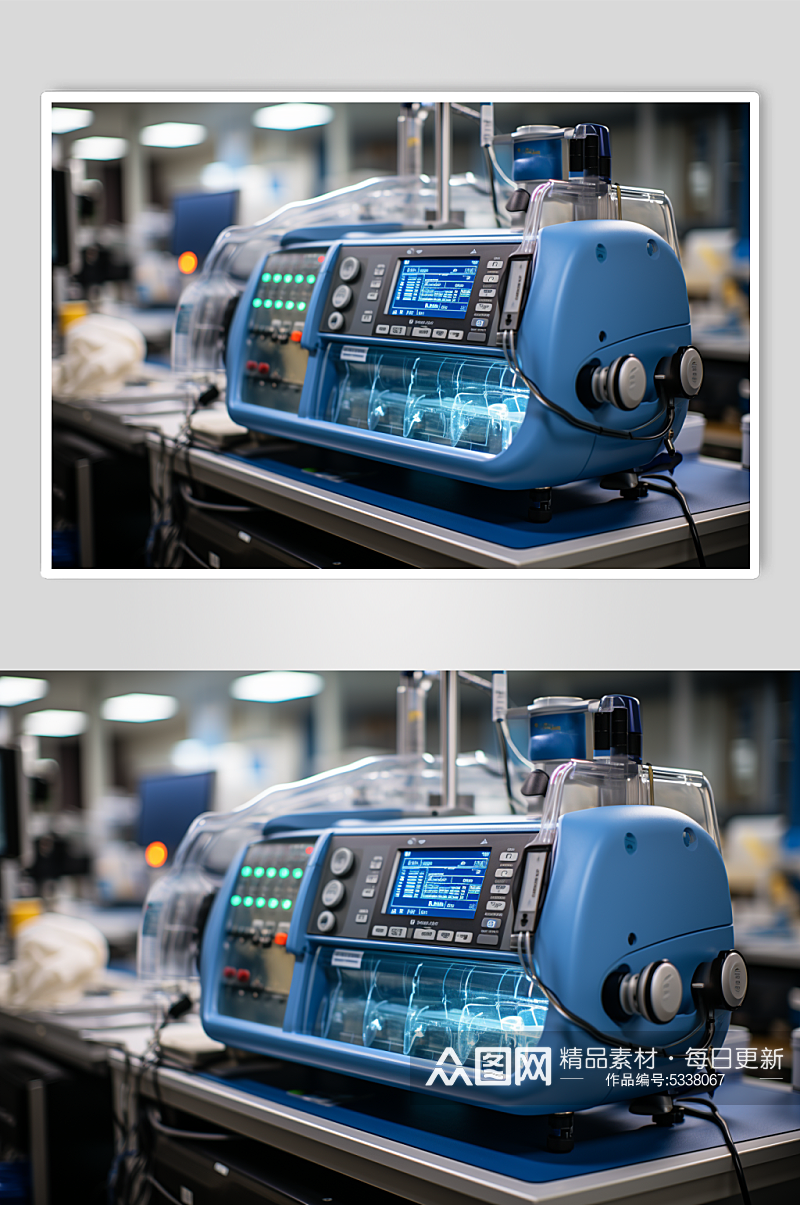 AI数字艺术手术室医院场景摄影图素材