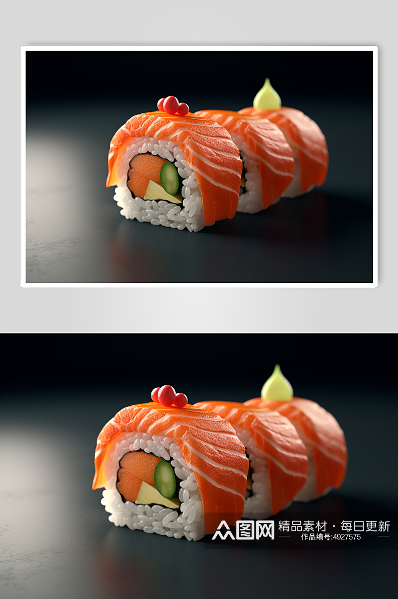AI数字艺术美味日本各类寿司美食摄影图片素材