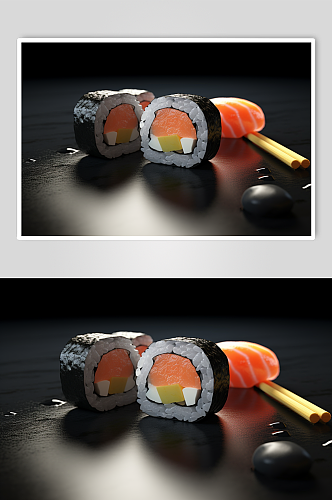 AI数字艺术精美日本各类寿司美食摄影图片