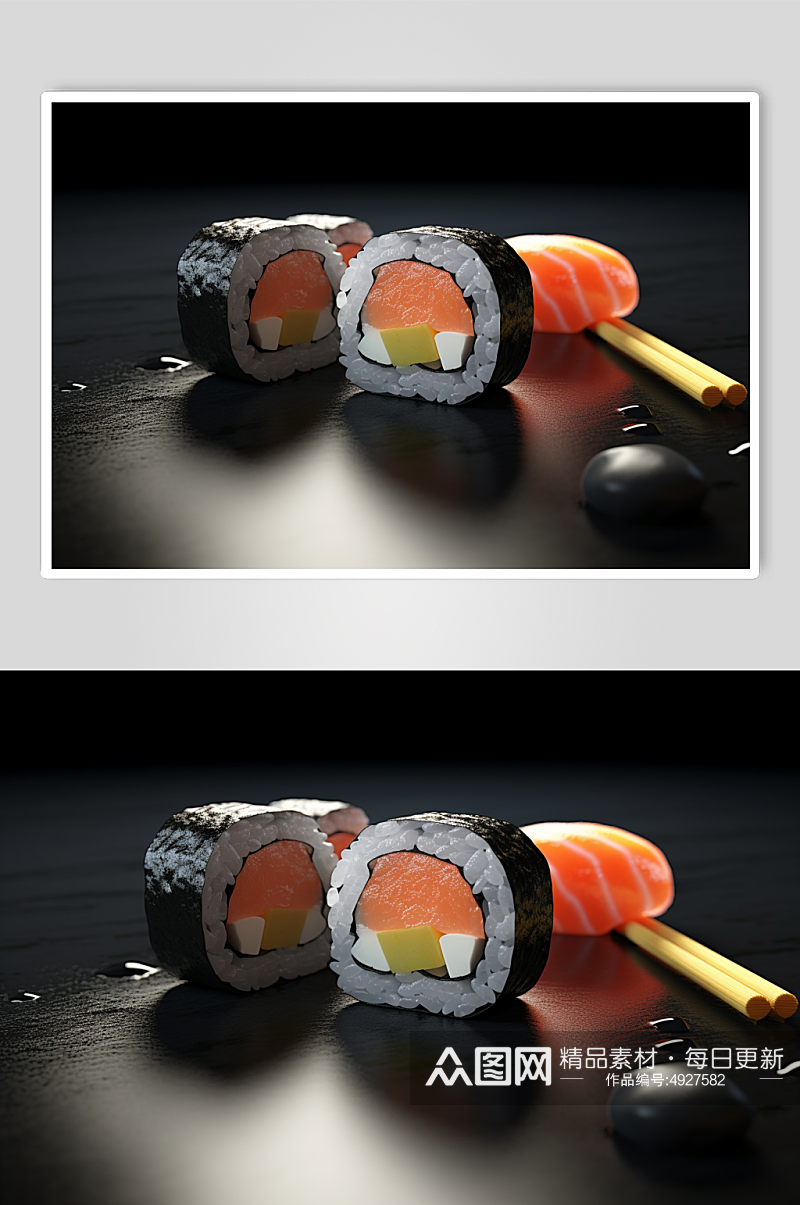 AI数字艺术精美日本各类寿司美食摄影图片素材