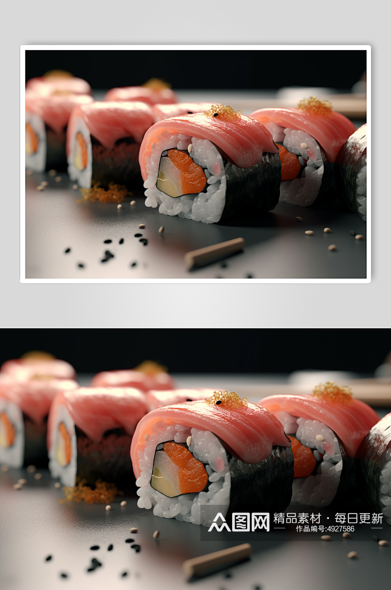 AI数字艺术精美日本各类寿司美食摄影图片素材