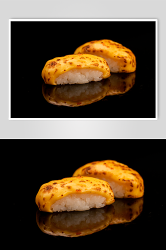 火烤芝士手握寿司美食摄影图片