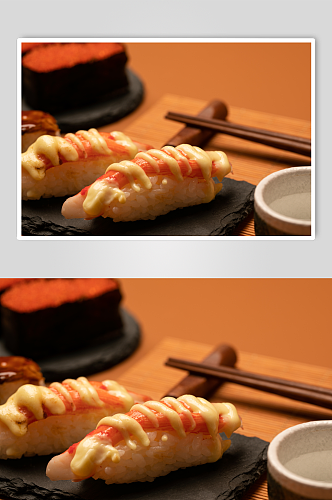 蟹棒寿司美食摄影图片