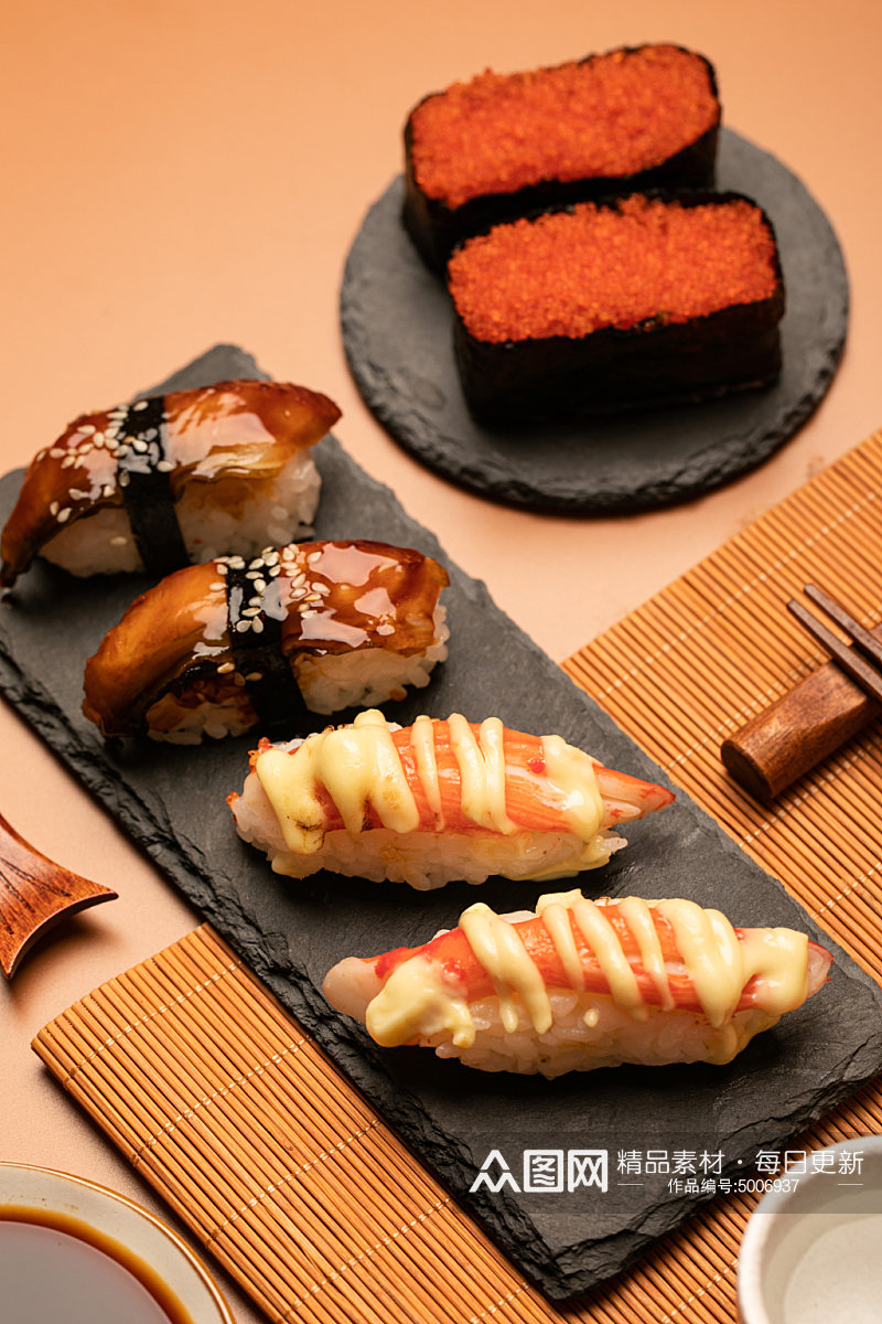 寿司拼盘寿司美食摄影图片素材