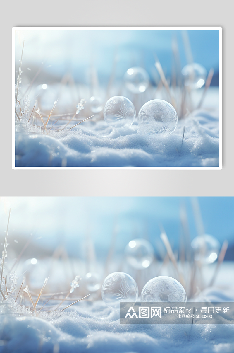 AI数字艺术二十四节气霜降摄影图素材