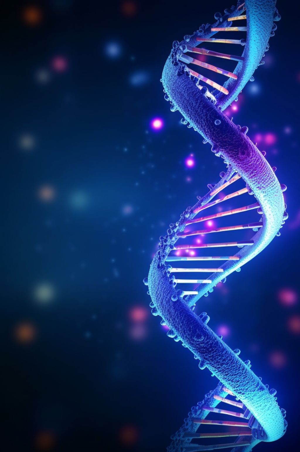 AI数字艺术生物科技DNA双螺旋结构医疗图片素材