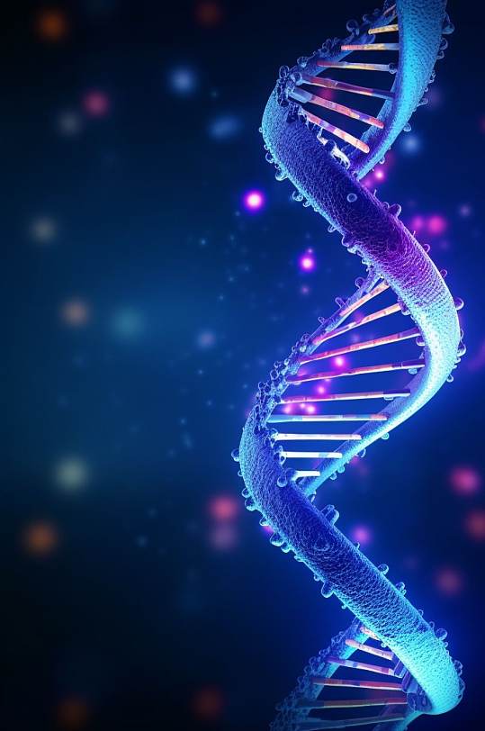 AI数字艺术生物科技DNA双螺旋结构医疗图片