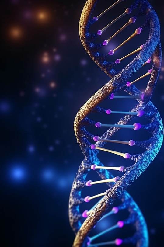AI数字艺术生物科技DNA双螺旋结构医疗图片