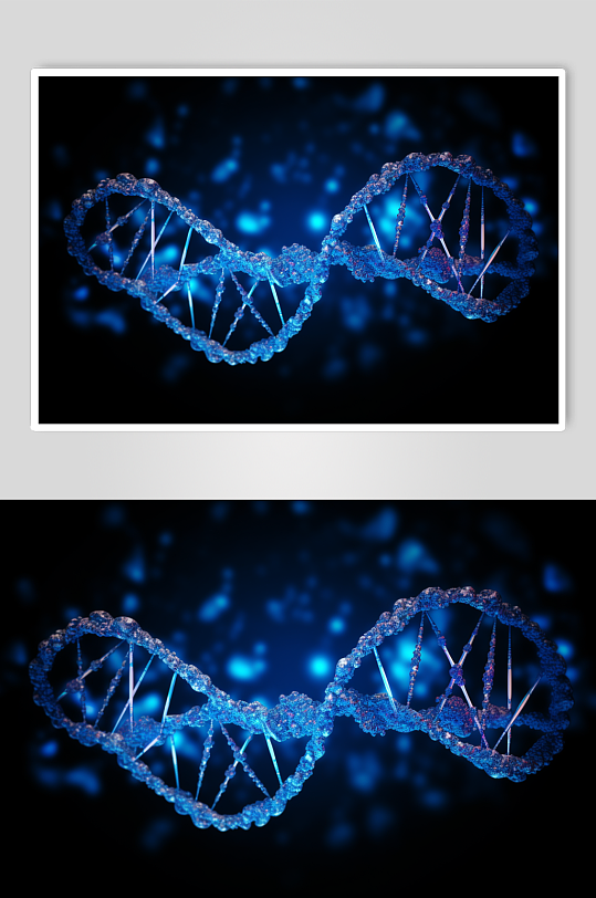 AI数字艺术DNA双螺旋结构生物医疗图片