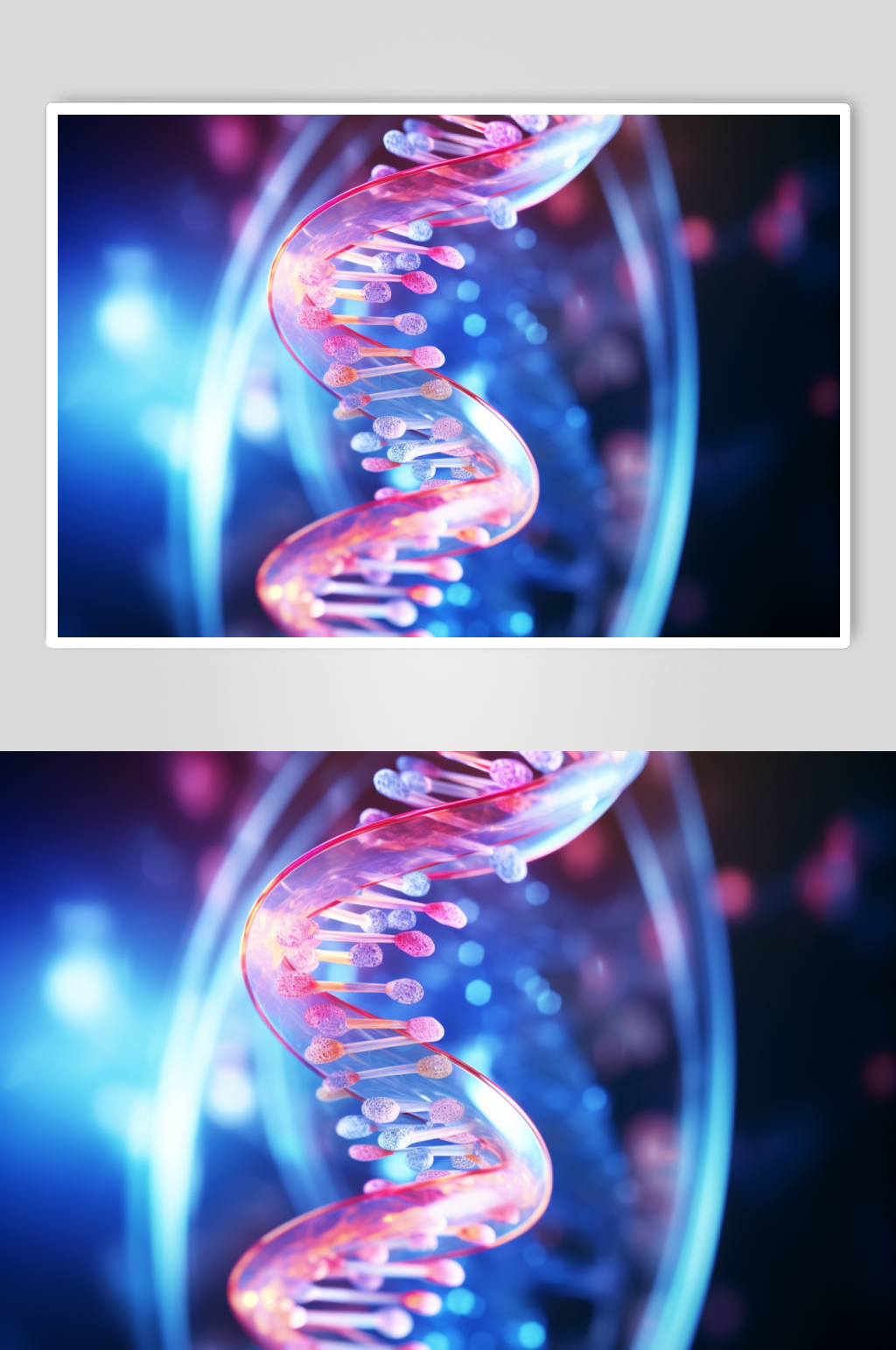 AI数字艺术DNA双螺旋结构生物医疗图片素材