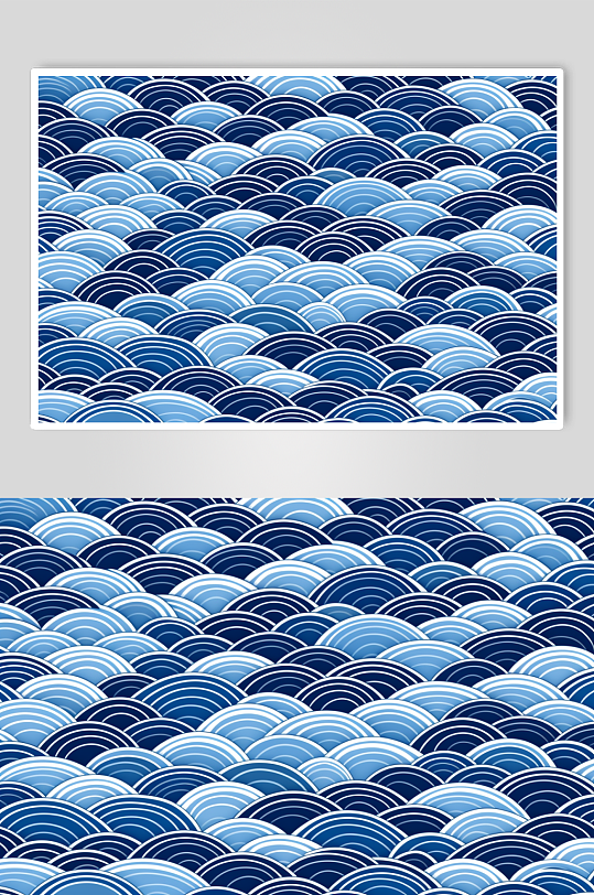 AI数字艺术横版中国风水纹波浪花纹背景图