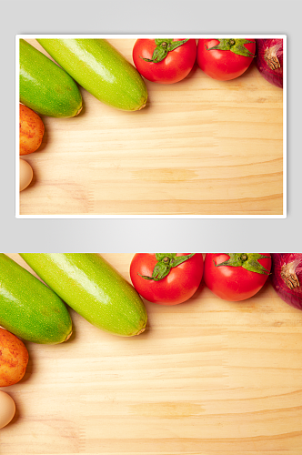 简约西葫芦西红柿洋葱包菜蔬菜摄影图片