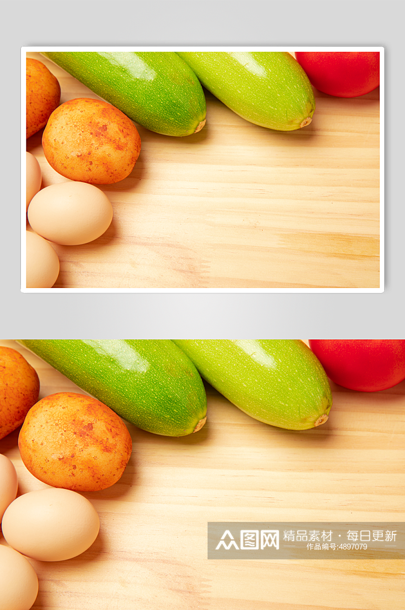 简约西葫芦西红柿洋葱包菜蔬菜摄影图片素材