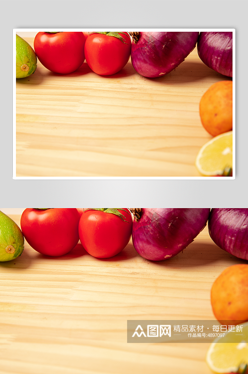 简约西葫芦西红柿洋葱包菜蔬菜摄影图片素材