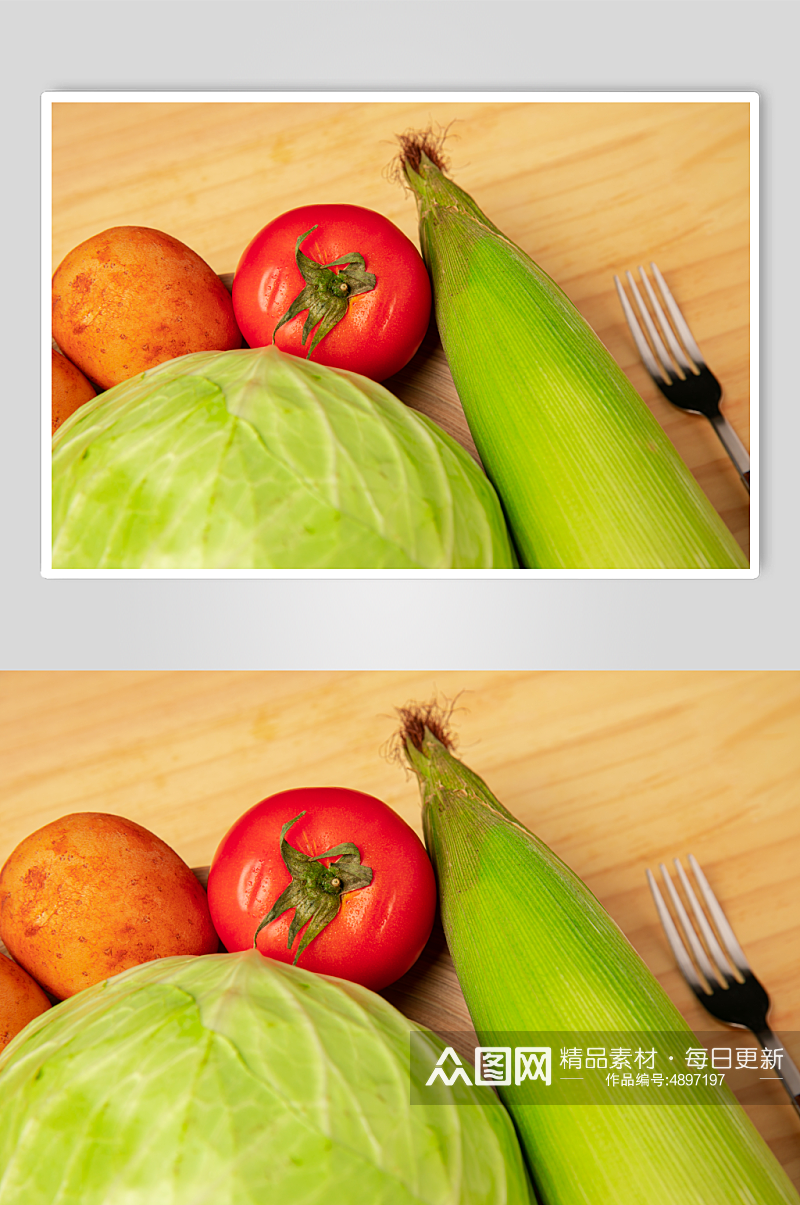 新鲜果蔬店蔬菜包菜西葫芦番茄鸡蛋摄影图片素材
