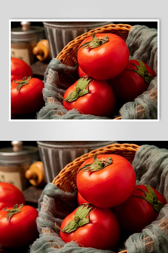 新鲜果蔬店蔬菜番茄特写摄影图片