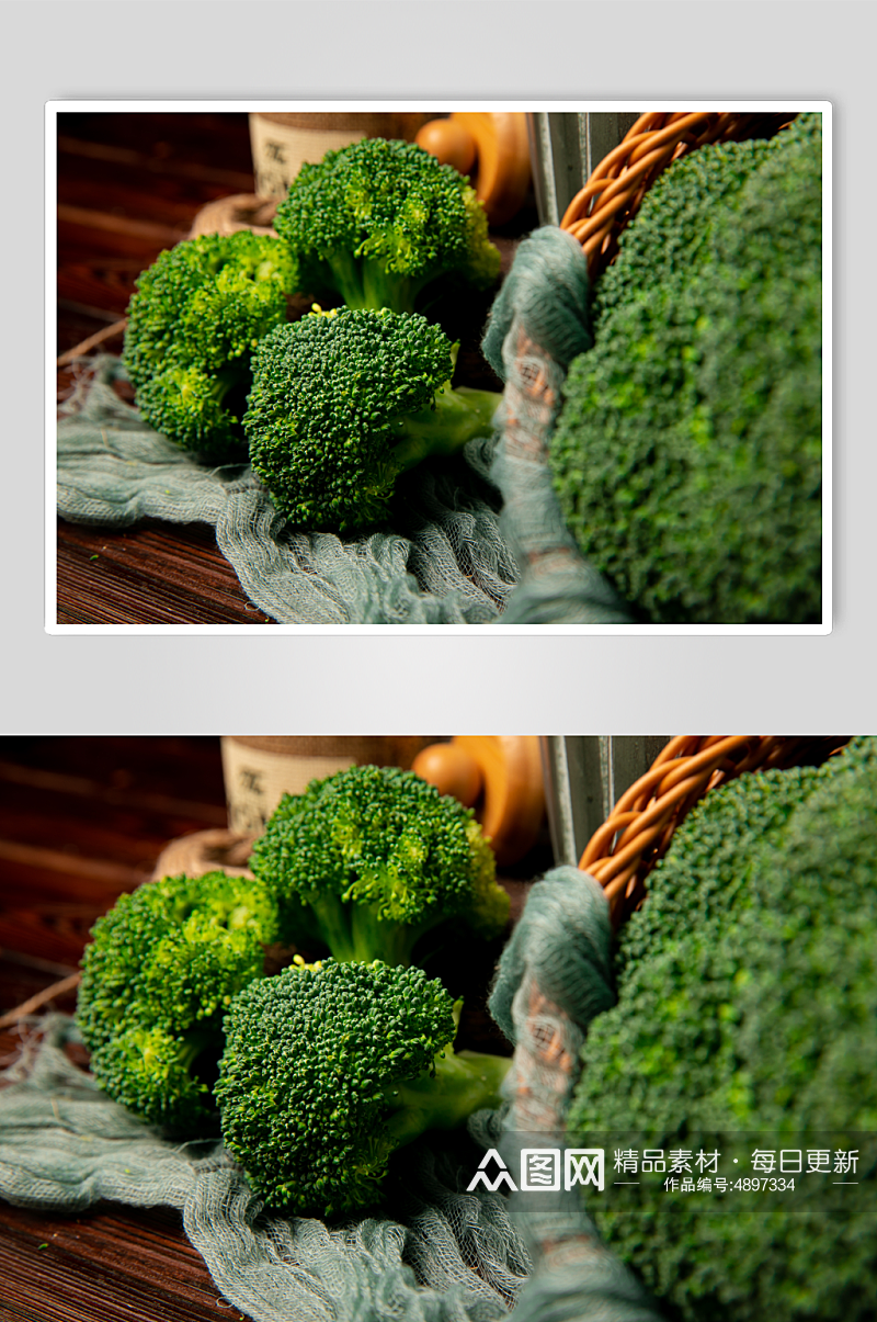新鲜果蔬店蔬菜西蓝花特写摄影图片素材