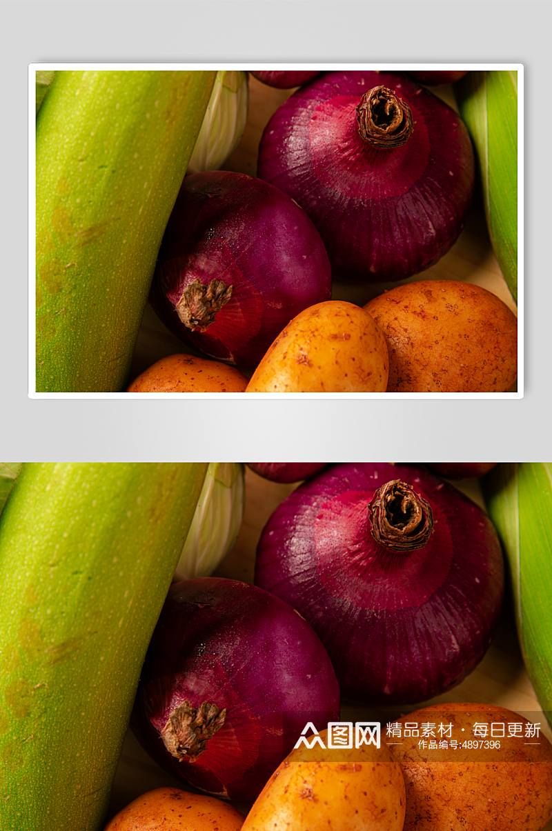 新鲜果蔬店蔬菜西葫芦洋葱莲藕摄影图片素材