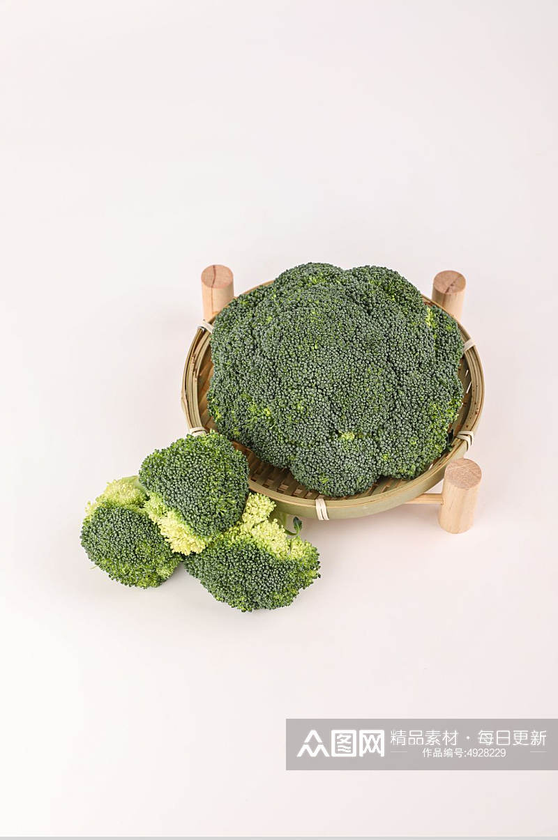 新鲜西蓝花花椰菜有机蔬菜食材摄影图片素材