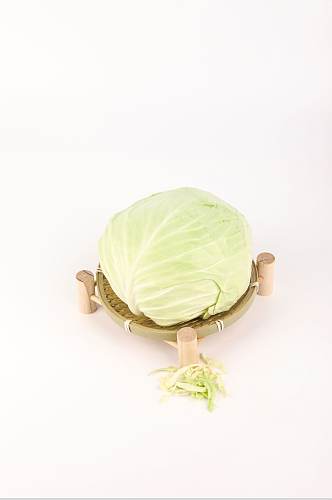 新鲜包菜包生菜有机蔬菜食材摄影图片
