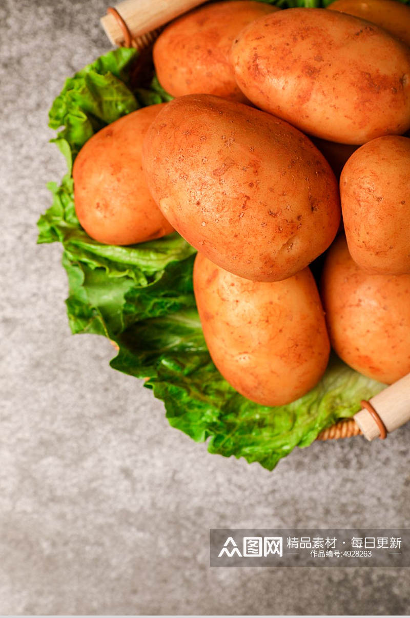 新鲜土豆马铃薯有机蔬菜食材摄影图片素材