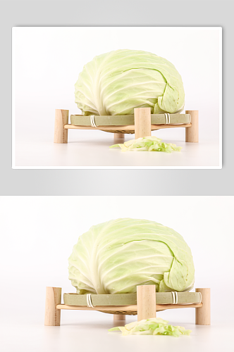 新鲜包菜包生菜有机蔬菜食材摄影图片