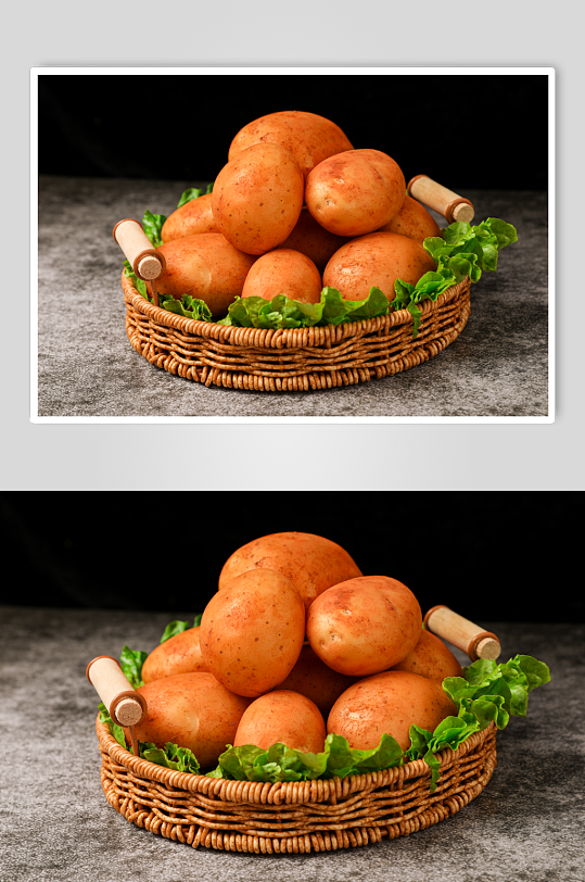 新鲜土豆马铃薯有机蔬菜食材摄影图片