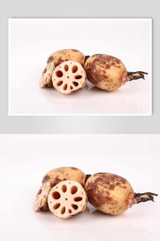 新鲜莲藕菜藕有机蔬菜食材摄影图片