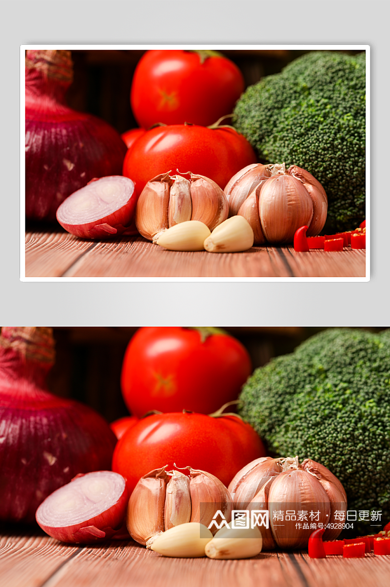 新鲜蒜头大蒜有机蔬菜食材摄影图片素材