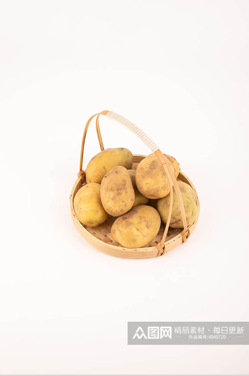 新鲜土豆马铃薯蔬菜食物摄影图片素材