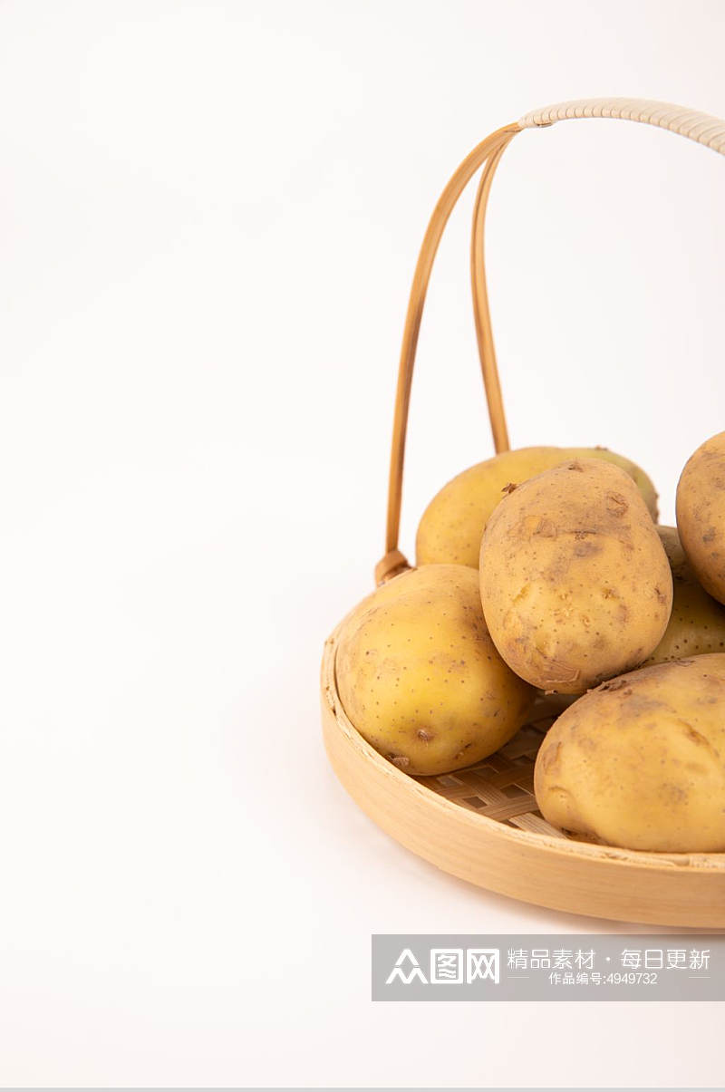 新鲜土豆马铃薯蔬菜食物摄影图片素材