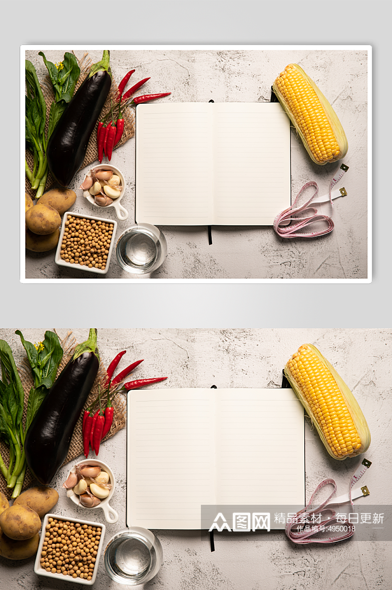 厨房生食蔬菜调料品布景摄影图片素材