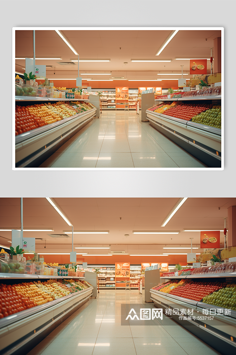 AI数字艺术菜市场生鲜蔬菜市场摄影图素材