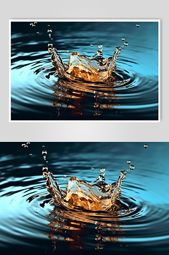AI数字艺术原创水创意背景图片