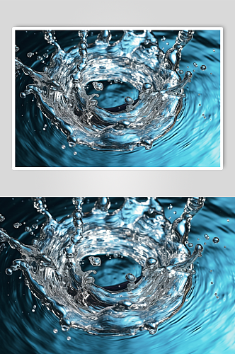 AI数字艺术简约水创意背景图片