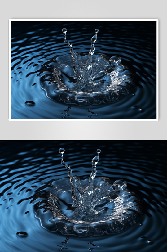 AI数字艺术简约水创意背景图片-众图网