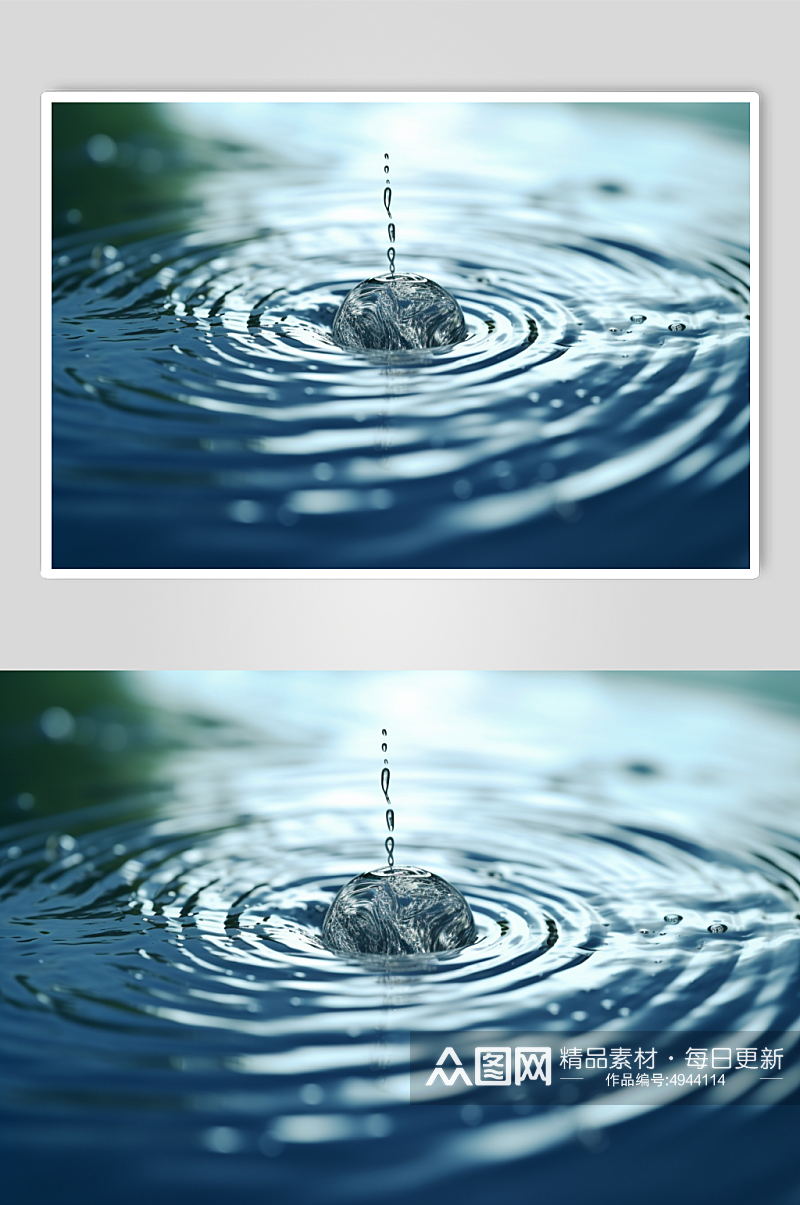 AI数字艺术简约水创意背景图片素材