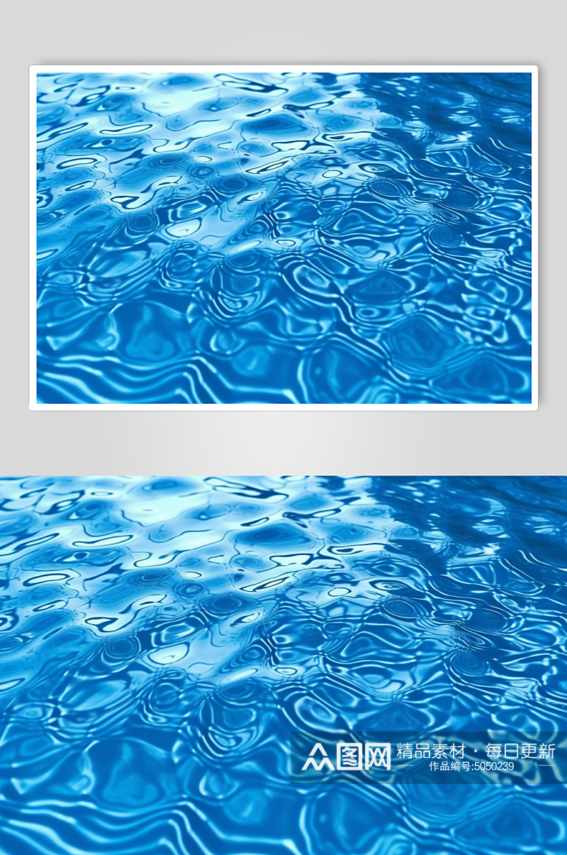 AI数字艺术游泳池光线反射水波背景图素材