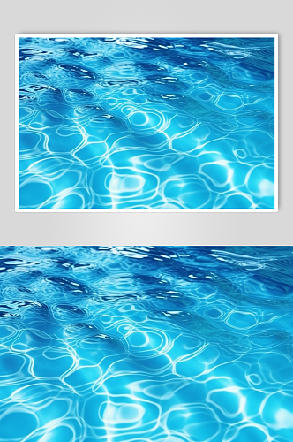 AI数字艺术游泳池光线反射水波背景图