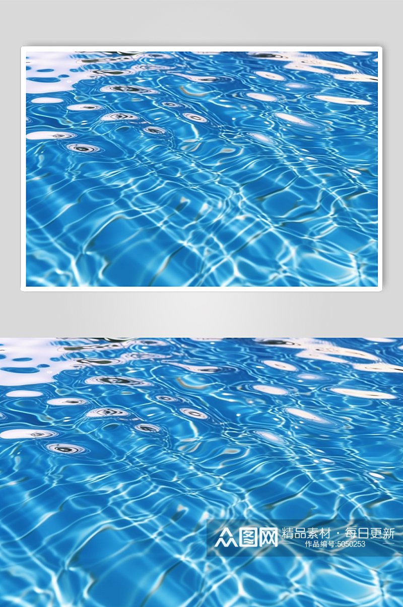 AI数字艺术游泳池光线反射水波背景图素材