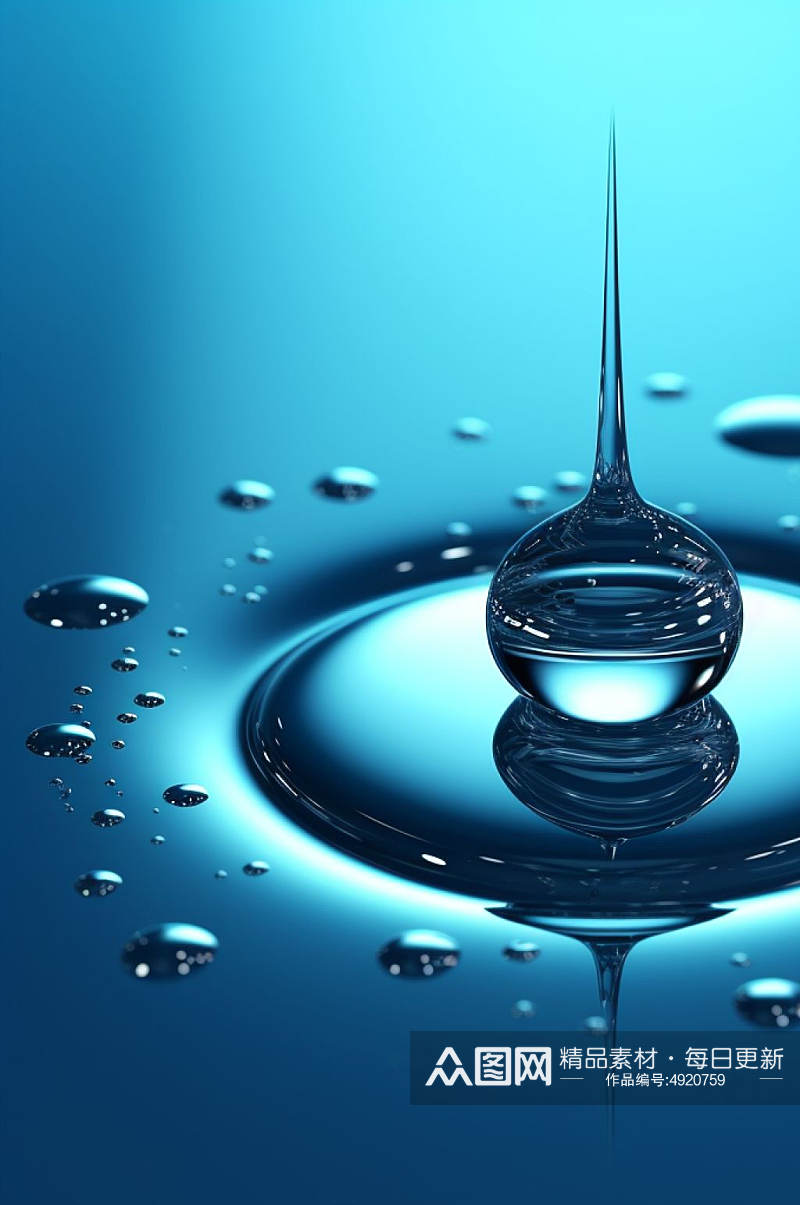 AI数字艺术高清水滴水花液体飞溅模型元素素材