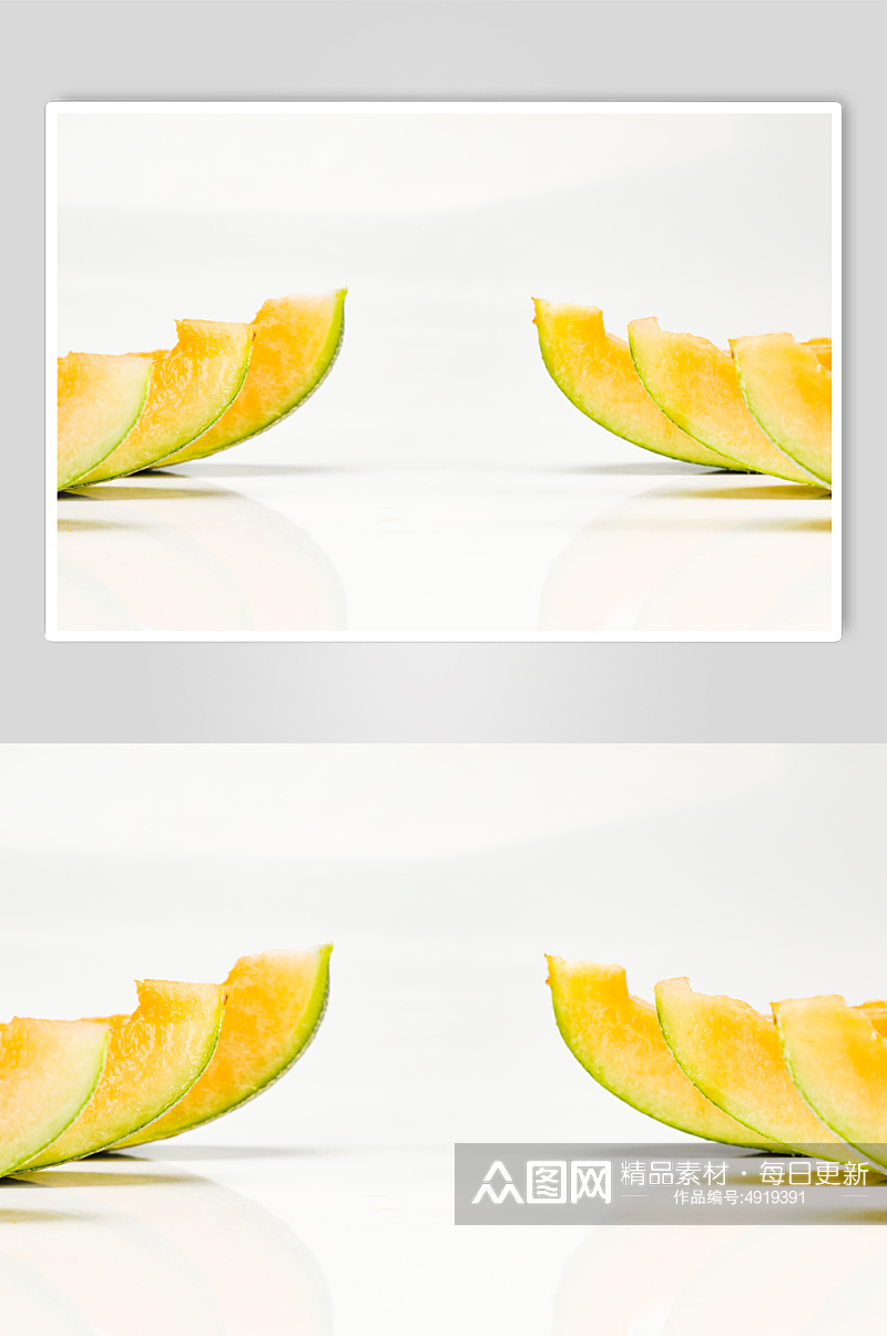 新鲜哈密瓜水果鲜果摄影图片素材